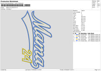 Mama 24 Embroidery File 6 sizes