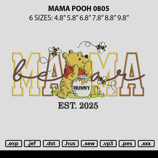 Mama Pooh 0805 Embroidery File 6 sizes