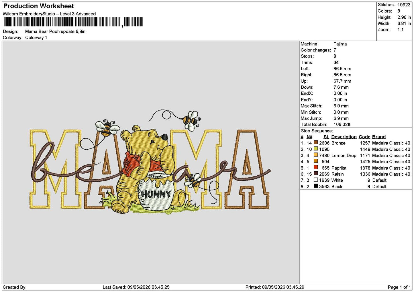 Mamatext 0905 Embroidery File 6 sizes