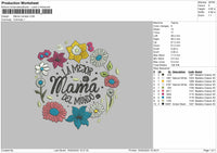 Mama La Mejor Embroidery Files