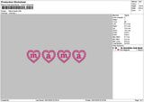 Mamatext Hearts Embroidery File 6 sizes
