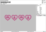 Mamatext Hearts Embroidery File 6 sizes