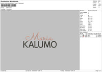 Maria Text Embroidery File 6 sizes