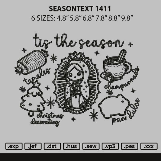 Seasontext 1411 Embroidery File 6 sizes