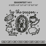 Seasontext 1411 Embroidery File 6 sizes