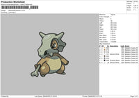 Marowak Pkemon Embroidery File 4 sizes