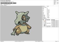 Marowak Pkemon Embroidery File 4 sizes