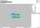 Marriagetext V2 Embroidery File 6 sizes