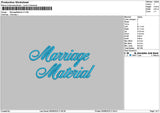 Marriagetext V2 Embroidery File 6 sizes
