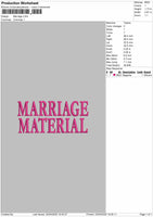 Marriage Material Embroidery Files