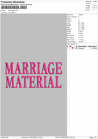 Marriage Material Embroidery Files