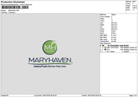 Maryhaventext Embroidery File 6 sizes