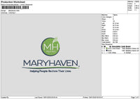 Maryhaventext Embroidery File 6 sizes