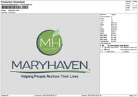 Maryhaventext Embroidery File 6 sizes