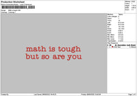 Mathtext 0809 Embroidery File 6 sizes