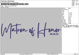 Matrontext Embroidery File 6 sizes