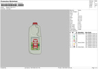 Milk 1501 Embroidery File 6 sizes