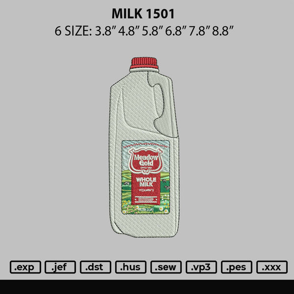 Milk 1501 Embroidery File 6 sizes