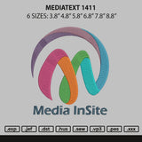 Mediatext 1411 Embroidery File 6 sizes