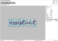 Medicaltext 2409 Embroidery File 6 sizes