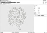 Medusa Tatuaje Minimalista Embroidery File 4 sizes