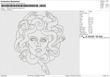 Medusa Tatuaje Minimalista Embroidery File 4 sizes