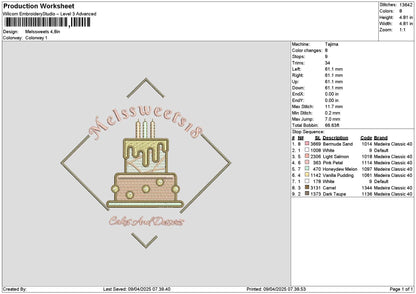 Melssweetstext Embroidery File 6 sizes
