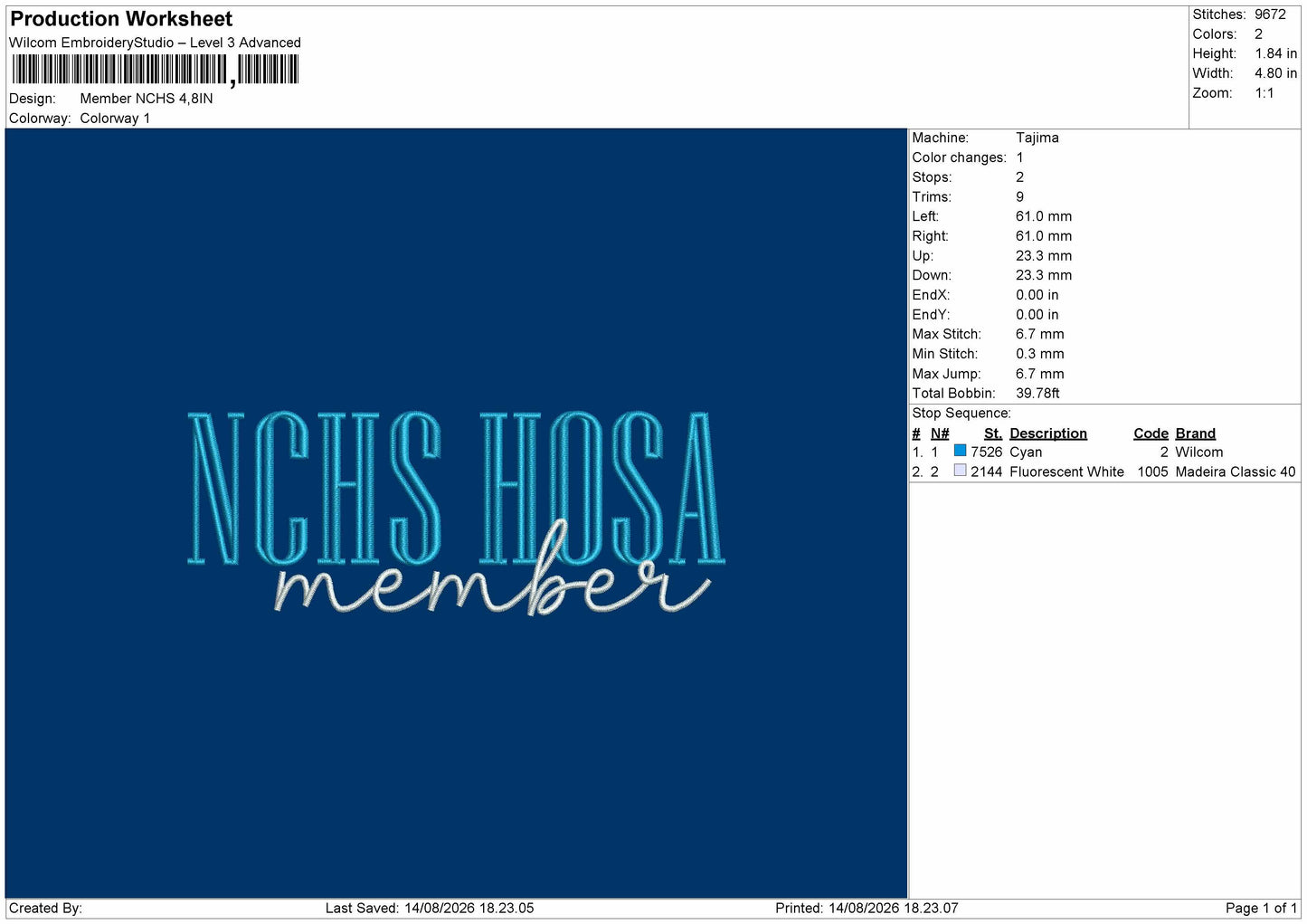 Member Text Embroidery Machine Design File 6 sizes