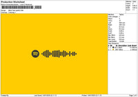 Spotify 1401a Embroidery File 6 sizes