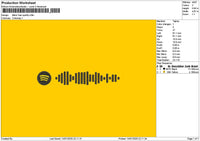 Spotify 1401a Embroidery File 6 sizes