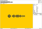 Spotify 1401a Embroidery File 6 sizes