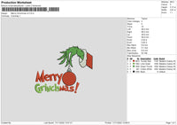 Merry Grinchmas V2 Embroidery File 6 sizes