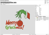 Merry Grinchmas V2 Embroidery File 6 sizes