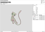 Mew Pokemon 02 Embroidery File 6 sizes