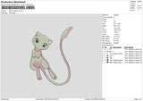 Mew Pokemon 02 Embroidery File 6 sizes