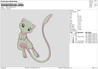 Mew Pokemon 02 Embroidery File 6 sizes