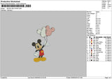 Mickey Balloons 0405 Embroidery File 6 sizes