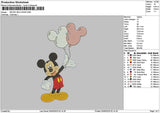 Mickey Balloons 0405 Embroidery File 6 sizes