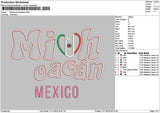 Mexicotext 1011 Embroidery File 6 sizes