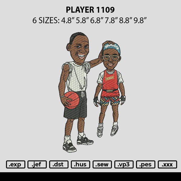 Players 1109 Embroidery File 6 sizes
