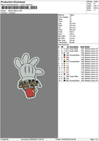 Mickey Balloon Patch Embroidery File 6 sizes