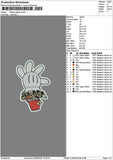 Mickey Balloon Patch Embroidery File 6 sizes
