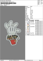 Mickey Balloon Patch Embroidery File 6 sizes