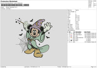 Mickey Halloween 23 Embroidery File 6 sizes