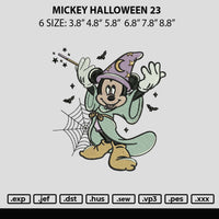 Mickey Halloween 23 Embroidery File 6 sizes