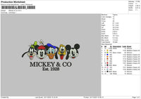 Mickeyfriends 1411 Embroidery File 6 sizes
