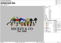 Mickeyfriends 1411 Embroidery File 6 sizes