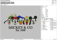 Mickeyfriends 1411 Embroidery File 6 sizes