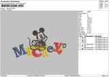 Mickeytext 0705 Embroidery File 6 sizes
