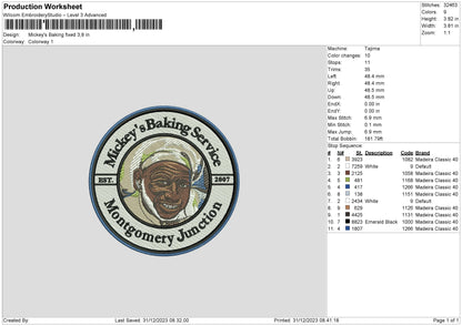 Mickeyscircle Embroidery File 6 sizes